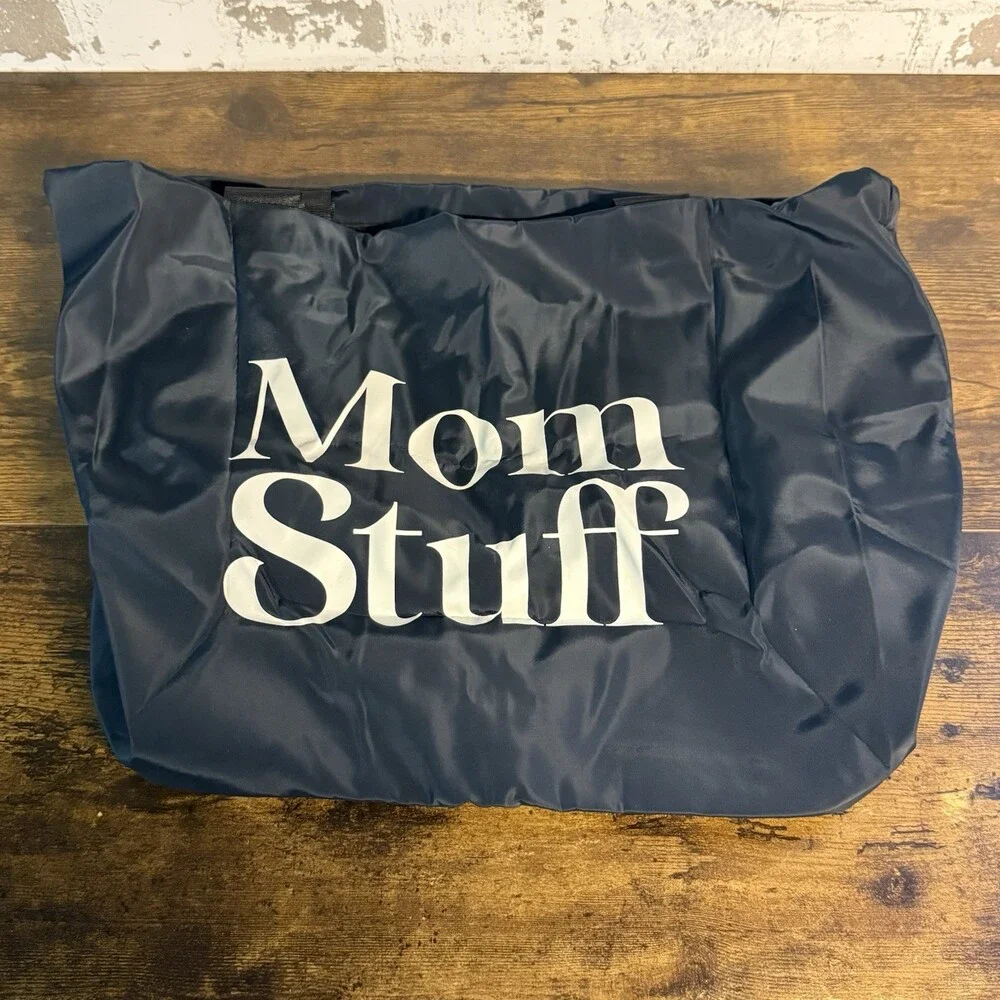 NEW - Mom Stuff Tote Bag - Navy Blue - Diaper/Bucket Bag